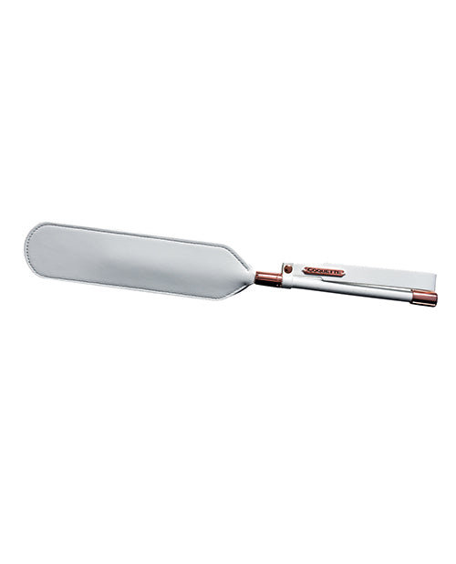 The Soft Hum Pleasure Collection Matte Finish Paddle - White/Rose Gold