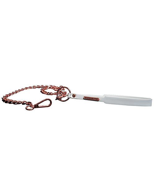 The Soft Hum Pleasure Collection Leash - White/Rose Gold