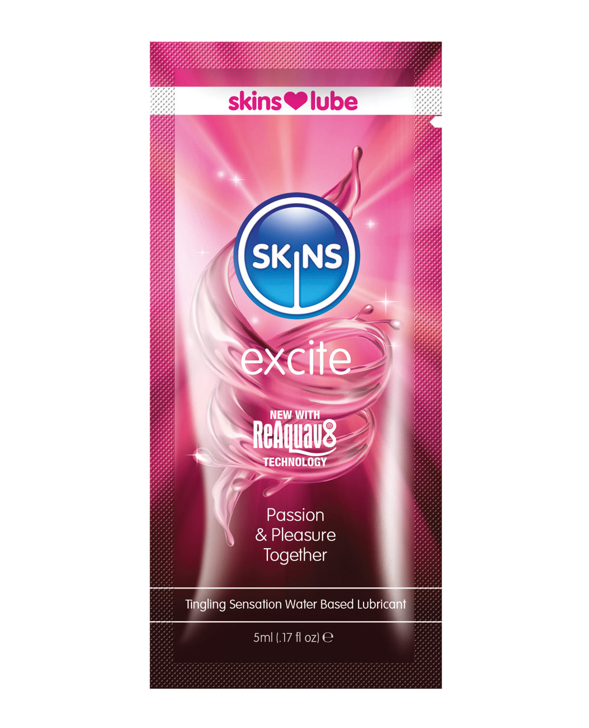 The Soft Hum Skins Excite Water Based Lubricant - 5 ml Foil