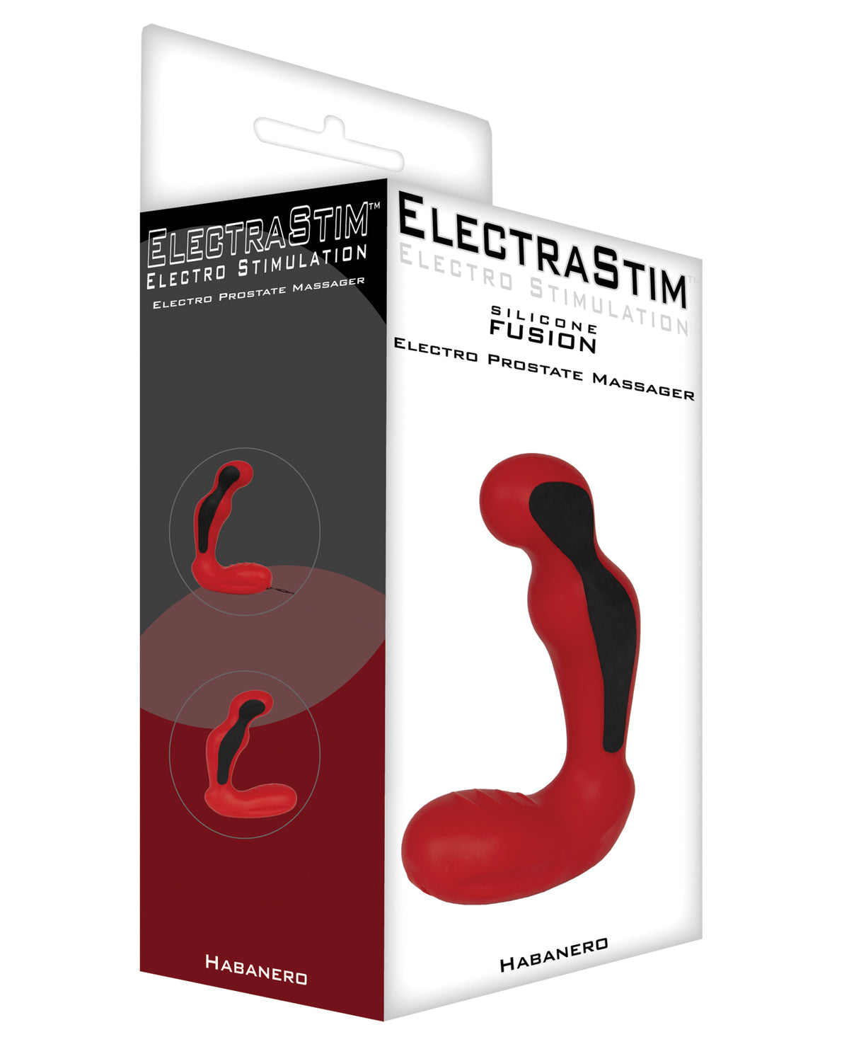 The Soft Hum ElectraStim Silicone Fusion Habanero Prostate Massager - Red/Black
