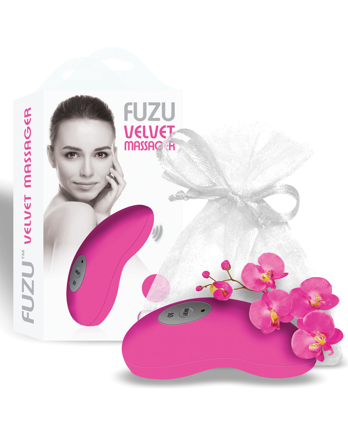 The Soft Hum Fuzu Velvet Massager - Neon Pink