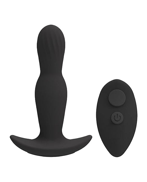 The Soft Hum A Play Expander Rechargeable Silicone Anal Plug w/Remote - Black - Image 2