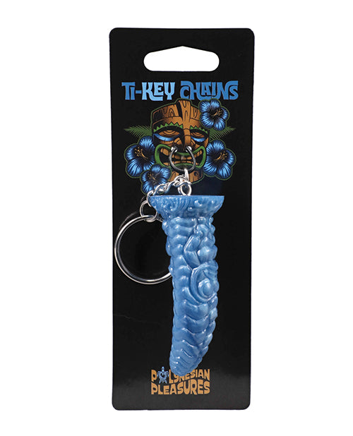 The Soft Hum Polynesian Pleasures TI-Key Chains - Wai Lealea - Water Idol - Ocean Blue