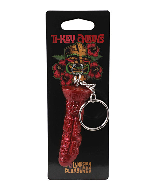 The Soft Hum Polynesian Pleasures TI-Key Chains - Lele Lele Air Idol - Wood Bronze