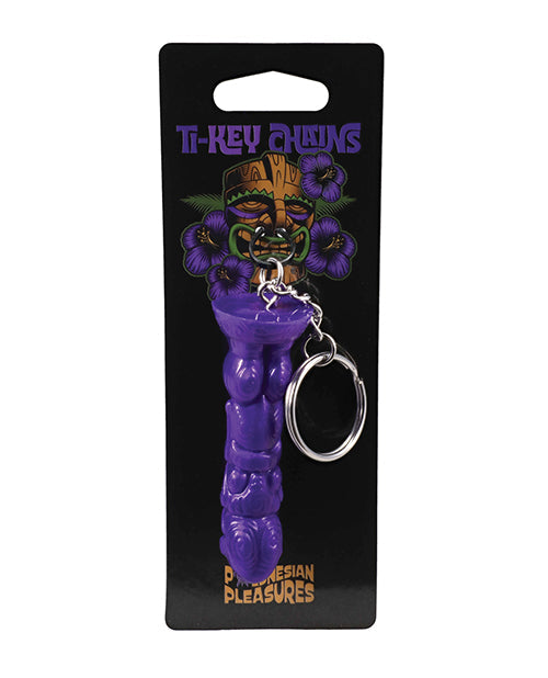 The Soft Hum Polynesian Pleasures TI-Key Chains - Uhane Ino Spirit Idol - Purple