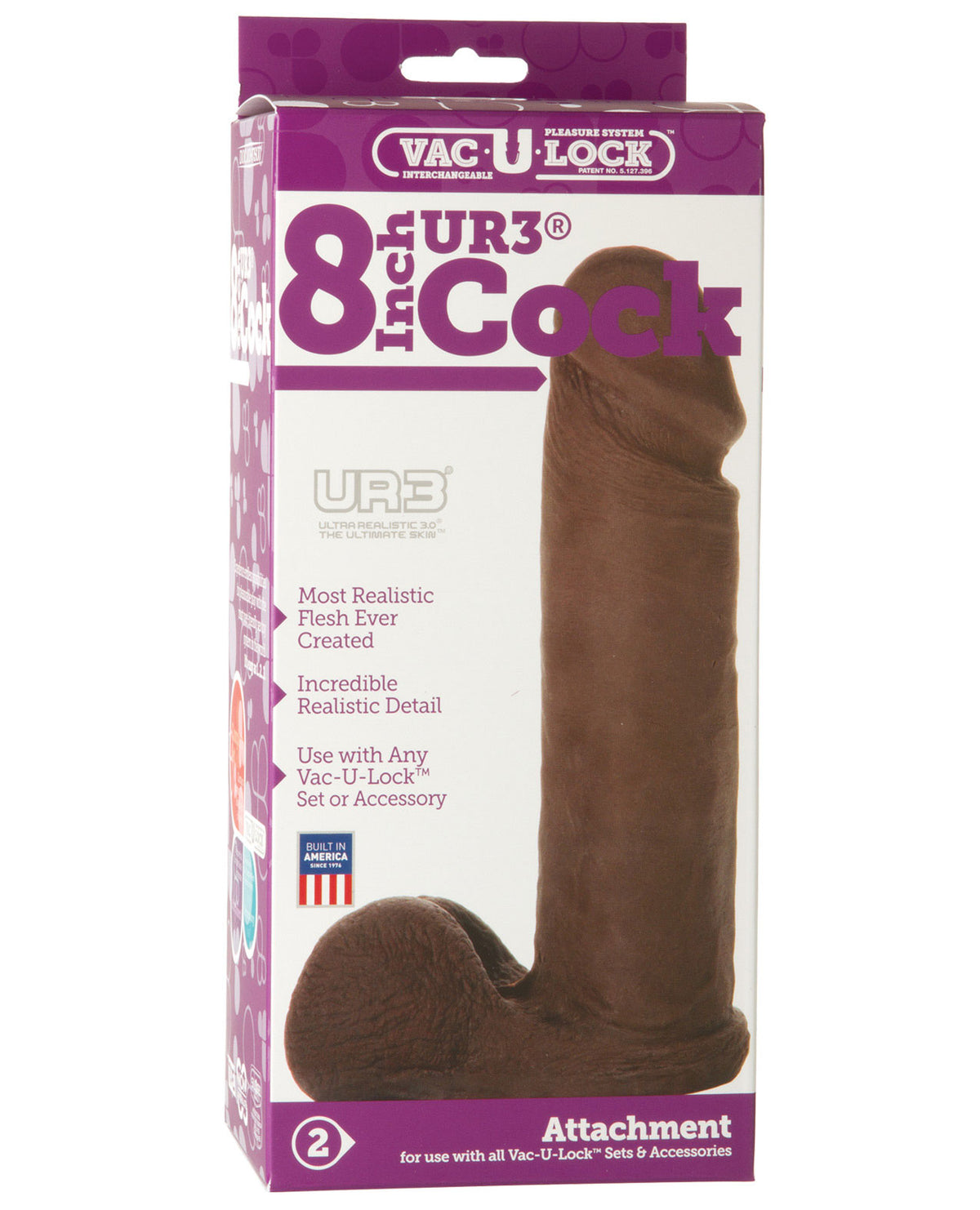 Vac-U-Lock 8" ULTRASKYN Cock Attch. - Black