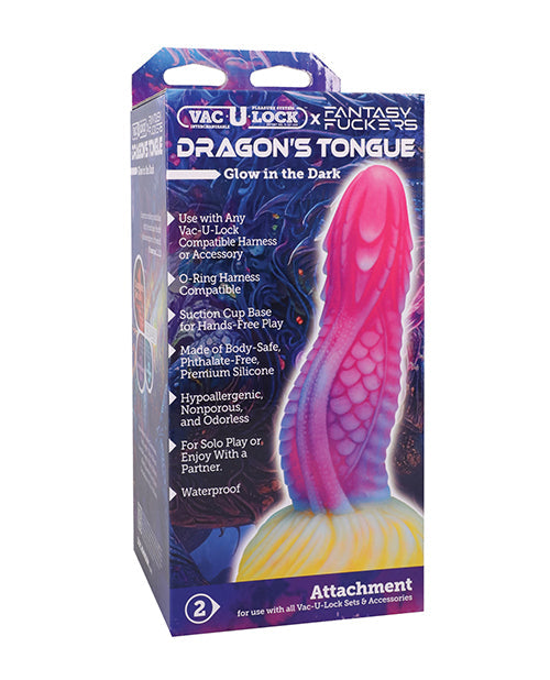 The Soft Hum Vac-U-Lock x Fantasy Fuckers Dragon's Tongue - Multi-Colored