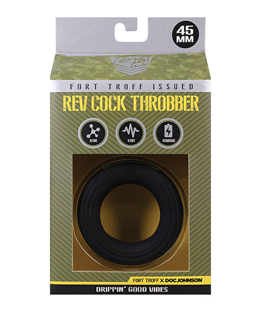 The Soft Hum Fort Troff Rev Cock Throbber Vibrating Cock Ring - Black