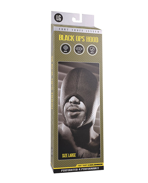 The Soft Hum Fort Troff Black Ops Hood - Large, Black