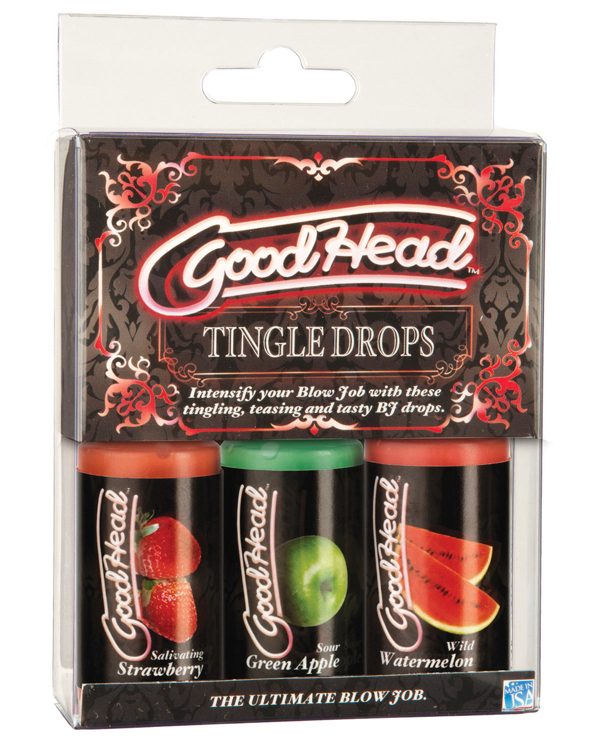 GoodHead Tingle Drops Kit - Strawberry/Green Apple/Watermelon