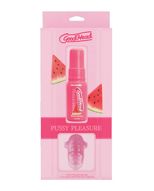 The Soft Hum GoodHead Pussy Pleasure Party Oral Sex Kit - 1 oz Watermelon Tingle Spray