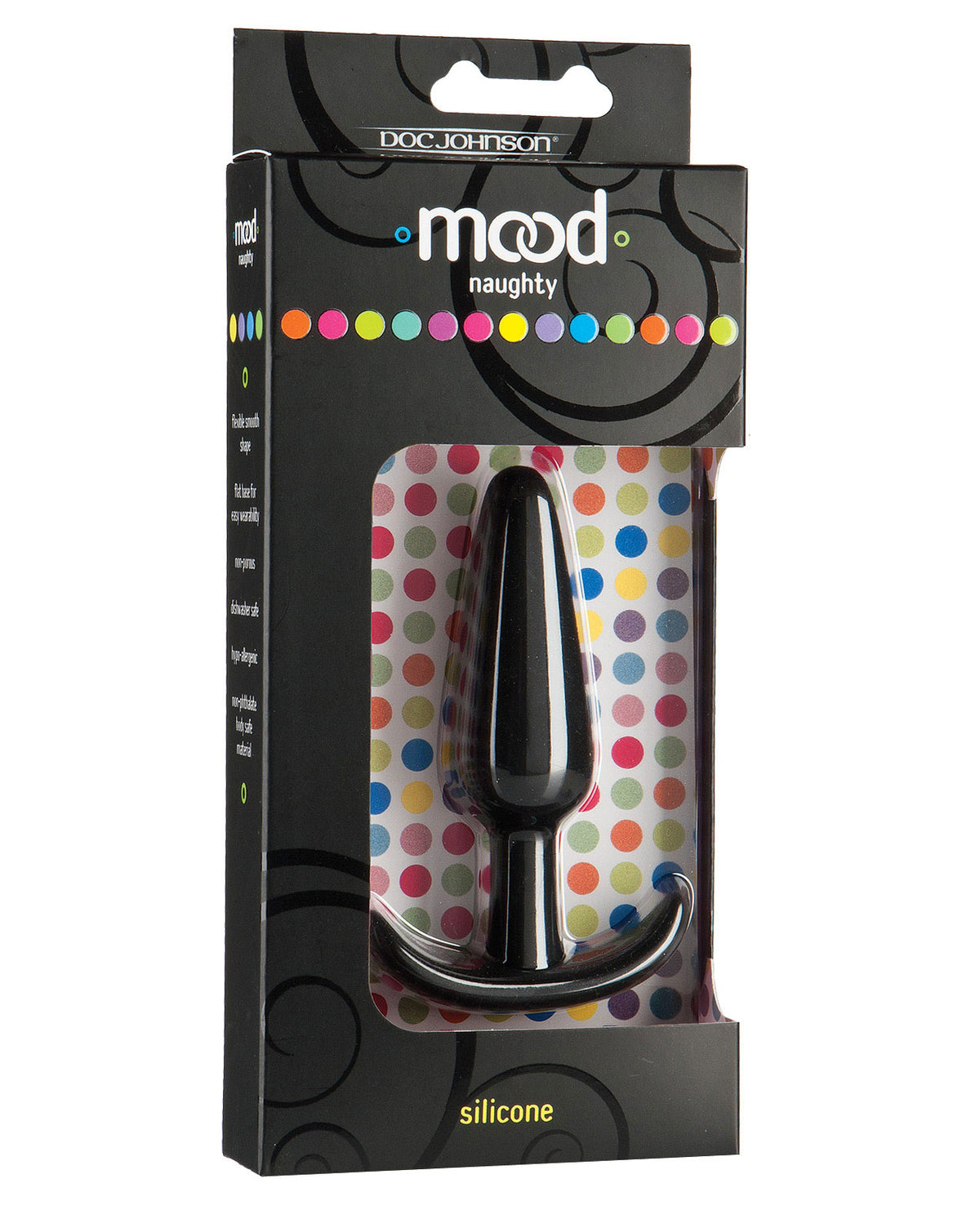 The Soft Hum Mood Naughty Butt Plug Medium - Black