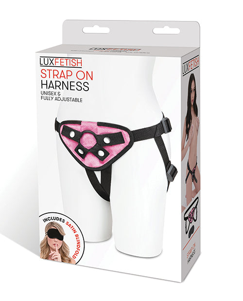 The Soft Hum Lux Fetish Strap On Harness - Pink
