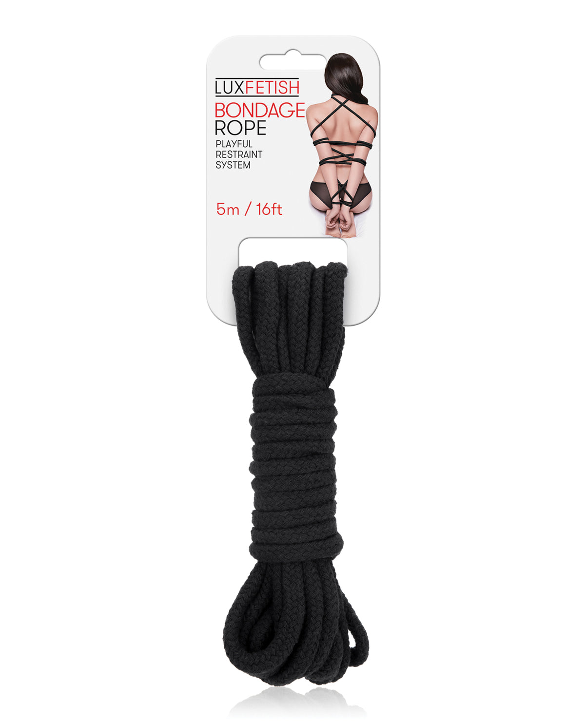The Soft Hum Lux Fetish Bondage Rope - 5m/16 ft Black
