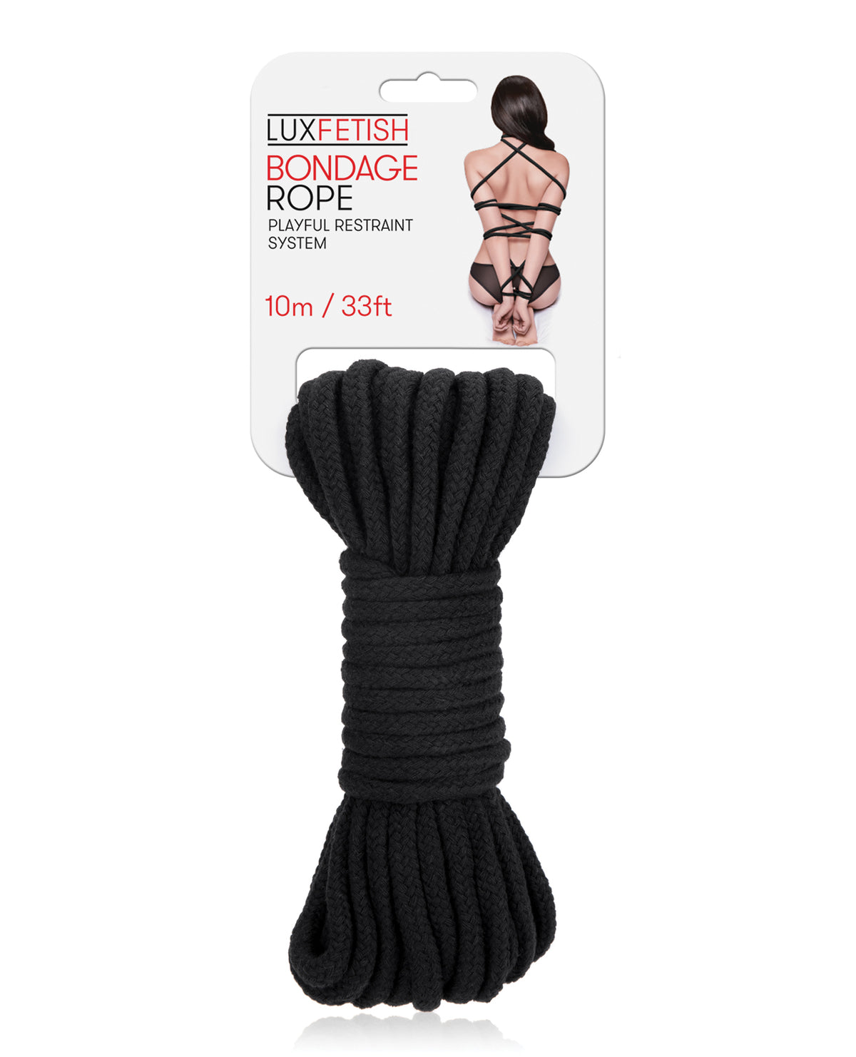 The Soft Hum Lux Fetish Bondage Rope - 10m/33 ft Black