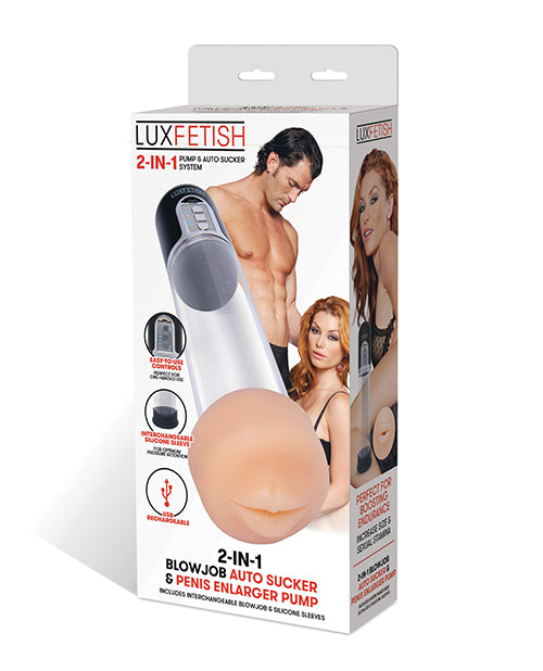 The Soft Hum Lux Fetish 2-in-1 Blowjob Sucker &amp; Penis Enlarger Pump