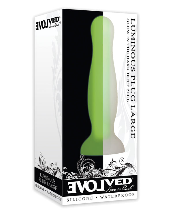 The Soft Hum Evolved Luminous Anal Plug Large - Green