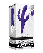 The Soft Hum Evolved Lick Me Triple Stim Vibe - Purple