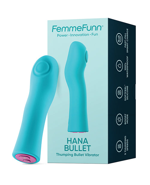 The Soft Hum Femme Funn Hana Fingerlike Thumping Bullet - Turquoise