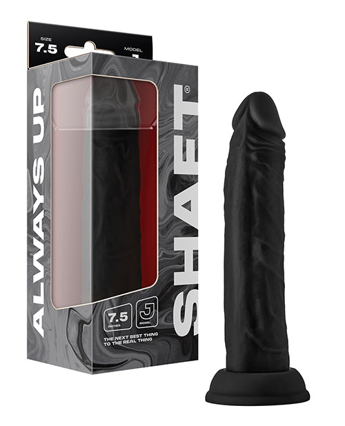 The Soft Hum Shaft Model J Flexskin Liquid Silicone 7.5" Dong - Black