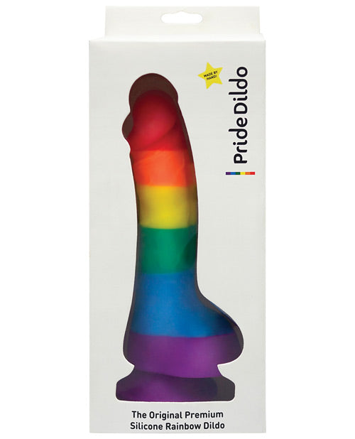 The Soft Hum Pride Dildo w/Balls - Rainbow