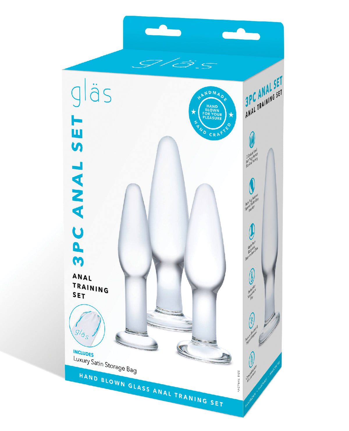 The Soft Hum Glas 3 pc Glass Anal Training Kit