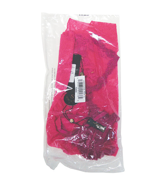 The Soft Hum Yvone Lace Babydoll w/Front Closure &amp; G-String 2 pc Set - Pink 1X/2X
