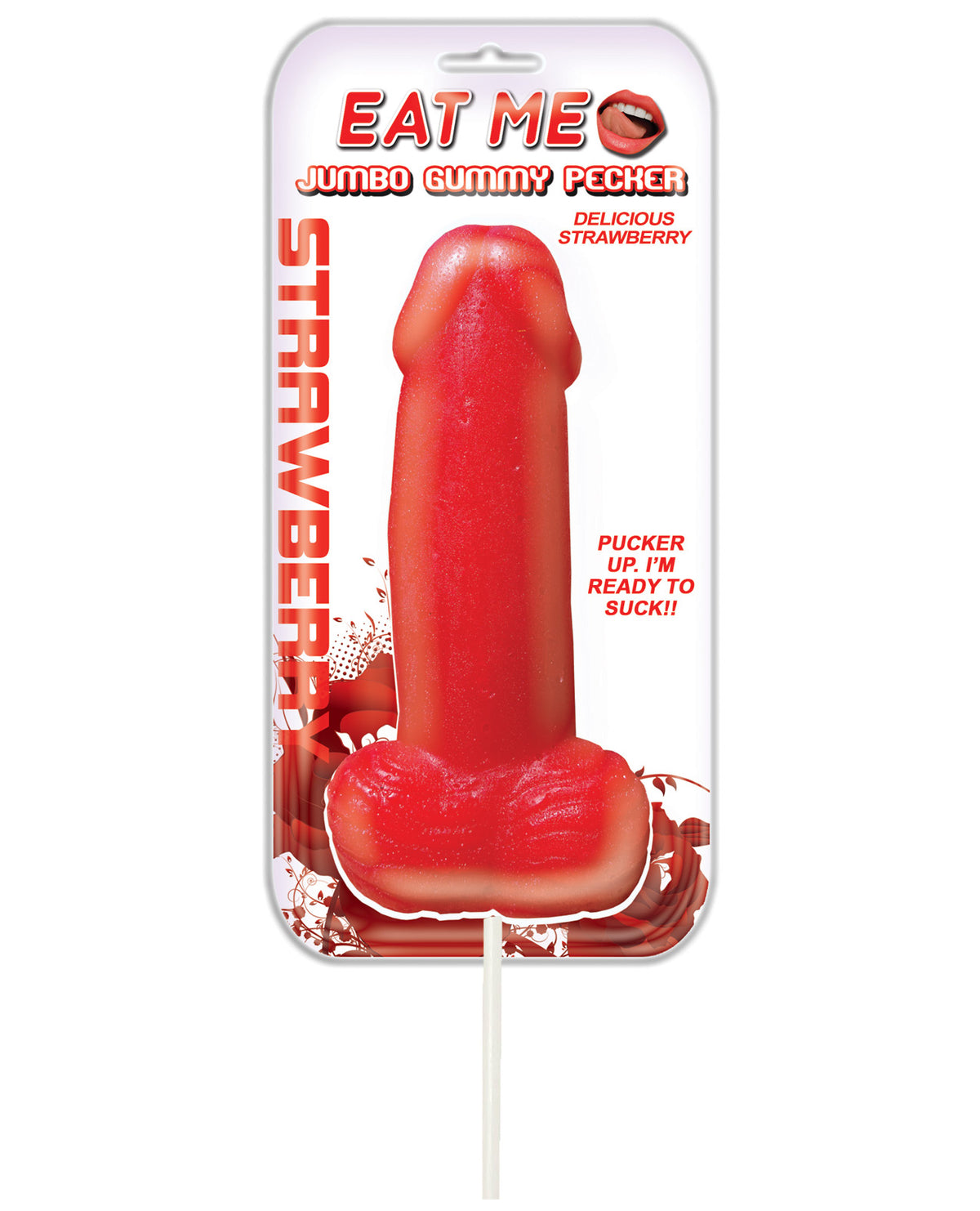 The Soft Hum Jumbo Gummy Cock Pop - Strawberry