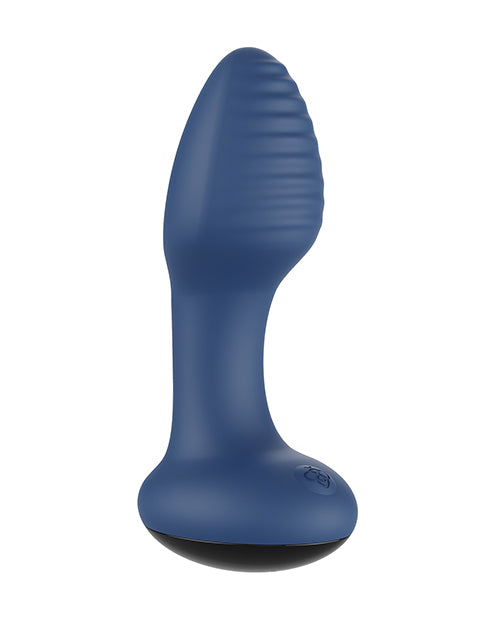The Soft Hum Frenzy Rotating Butt Plug - Blue
