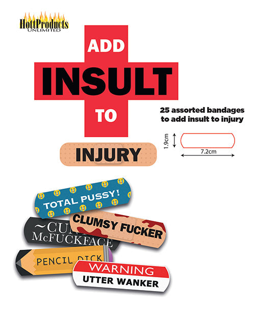 Add Insult to Injury Bandages w/Assorted Sayings - Box of 25 (2)