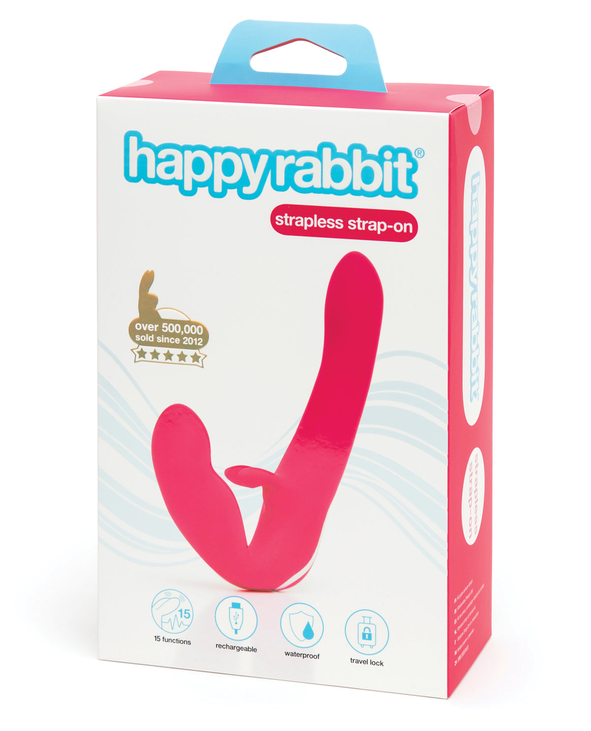 The Soft Hum Happy Rabbit Strapless Strap on Rabbit Vibe - Pink