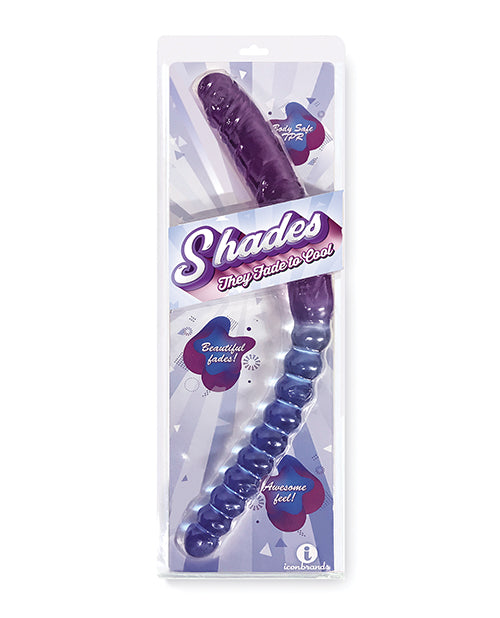 The Soft Hum Shades Jelly TPR Gradient Double Dong - Blue/Violet