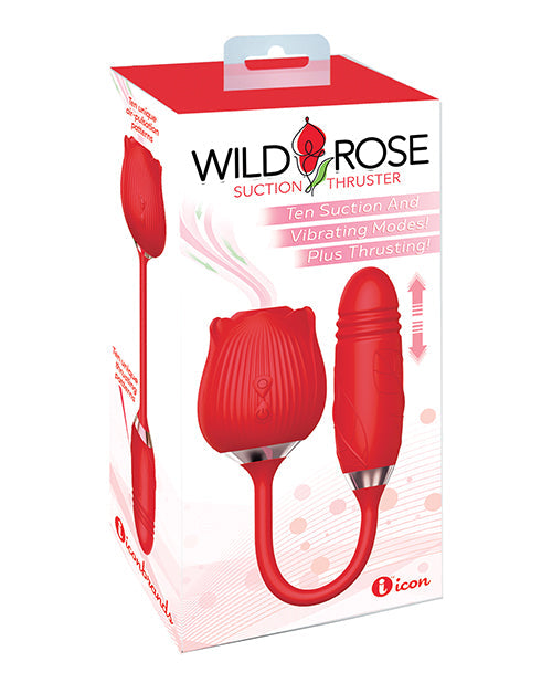 The Soft Hum Wild Rose &amp; Thruster Vibrator - Red
