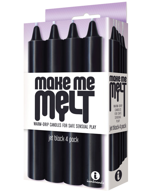 The Soft Hum The 9's Make Me Melt Sensual Warm Drip Candles - Jet Black Pack of 4
