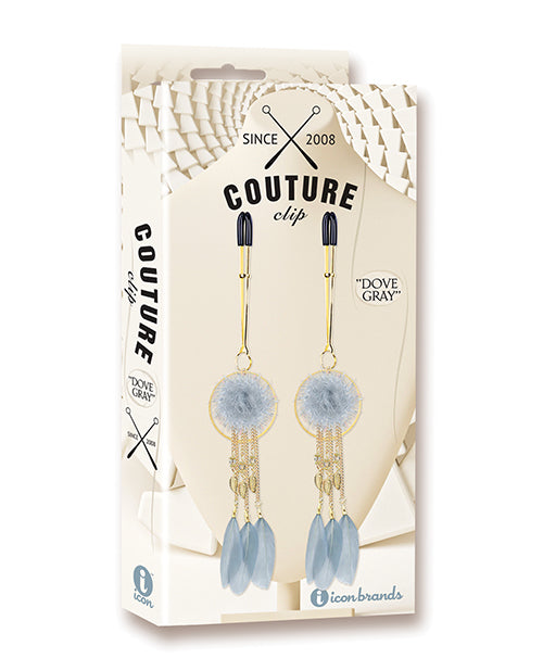 The Soft Hum Couture Clips Luxury Nipple Clamps - Dove Gray