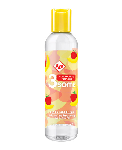 The Soft Hum ID 3some 3 in 1 Lubricant - 4 oz Strawberry Banana
