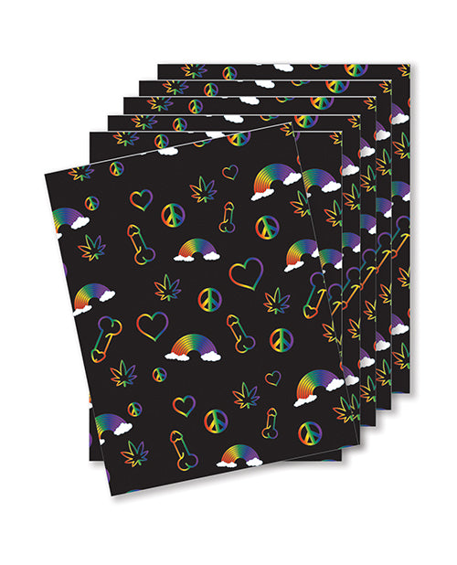 The Soft Hum Rainbow Penis Naughty Greeting Card - Pack Of 6