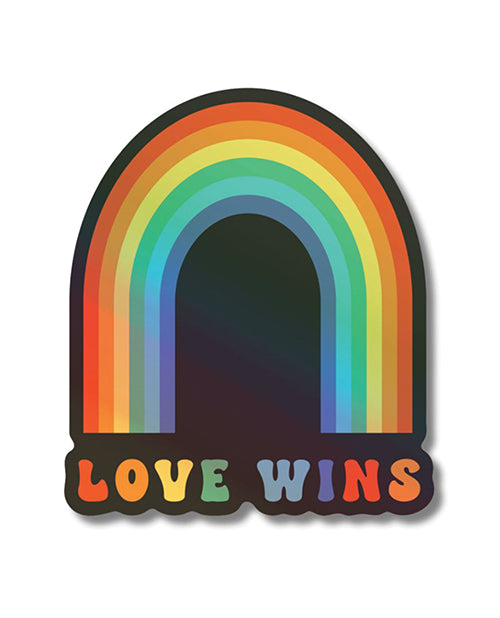 The Soft Hum Love Wins Holographic Sticker - Pack of 3