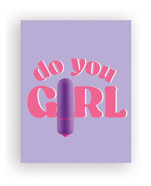 The Soft Hum Do You Girl Naughty Greeting Card w/Rock Candy Vibrator &amp; Fresh Vibes Towelettes