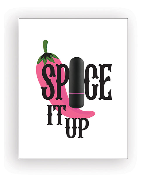 The Soft Hum Spice It Up Naughty Greeting Card w/Rock Candy Vibrator &amp; Fresh Vibes Towelettes
