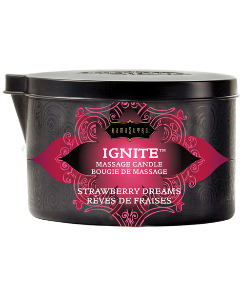 The Soft Hum Kama Sutra Ignite Massage Soy Candle - Strawberry Dreams