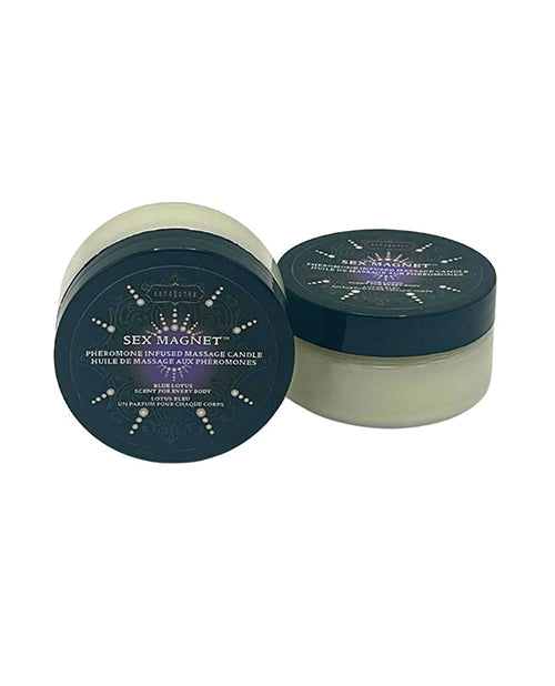 The Soft Hum Kama Sutra Sex Magnet Massage Candle - Blue Lotus