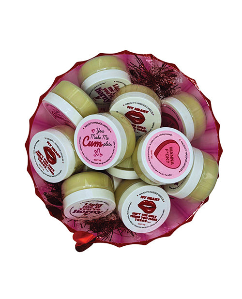 The Soft Hum Valentines Massage Candles Prepack Grab and Go Bowl of 16