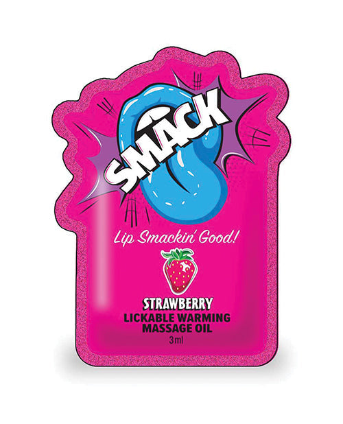 The Soft Hum Smack Lickable Warming Massage Oil - Strawberry 3 ml pouch