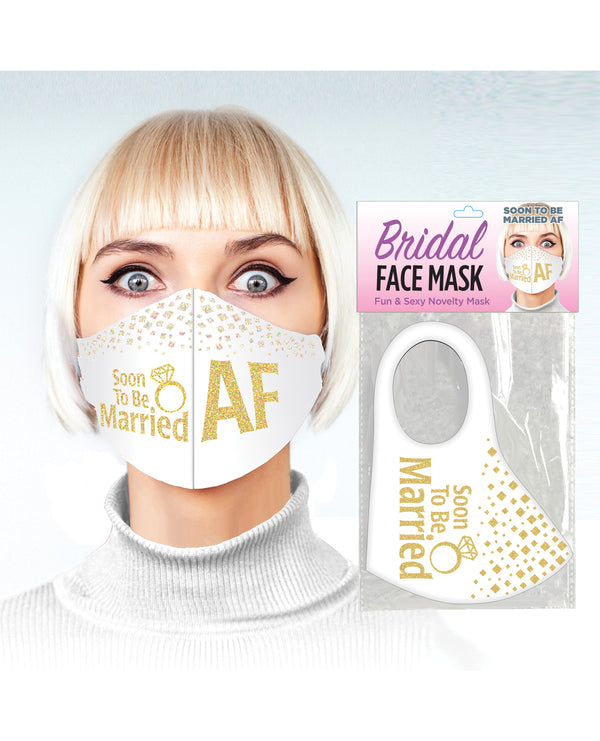 The Soft Hum Soon to be Married AF Face Mask - White