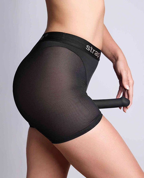 The Soft Hum Strap On Me Halo Lingerie Harness - Black XL