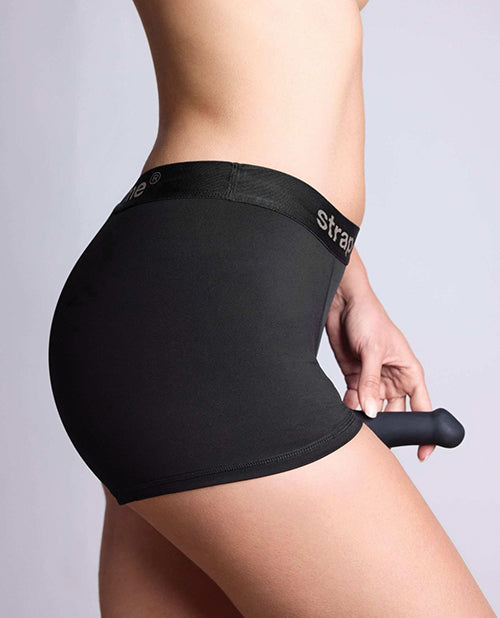 The Soft Hum Strap On Me Allure Lingerie Harness - Black SM