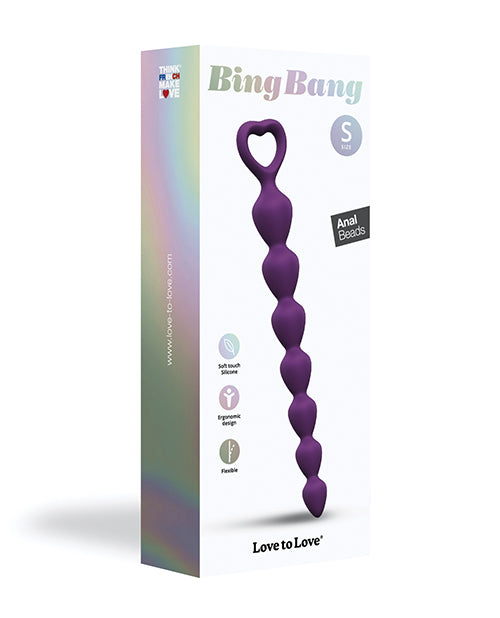 The Soft Hum Love to Love Bing Bang Anal Beads - Violet Small