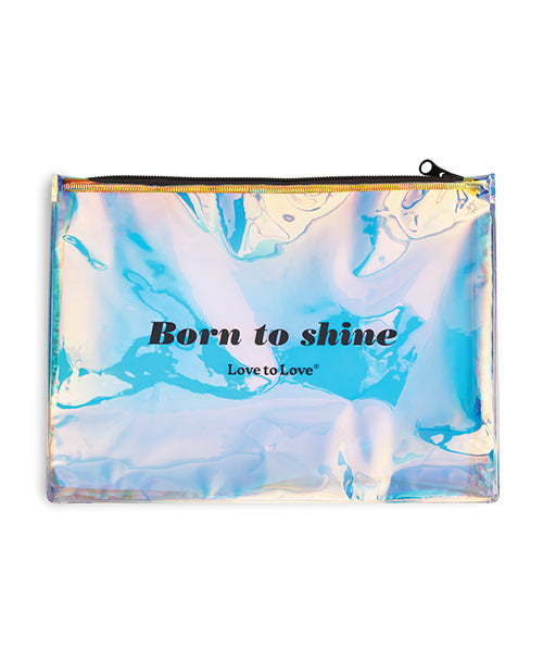 The Soft Hum Love to Love Born to Shine Pouch - Black Onyx