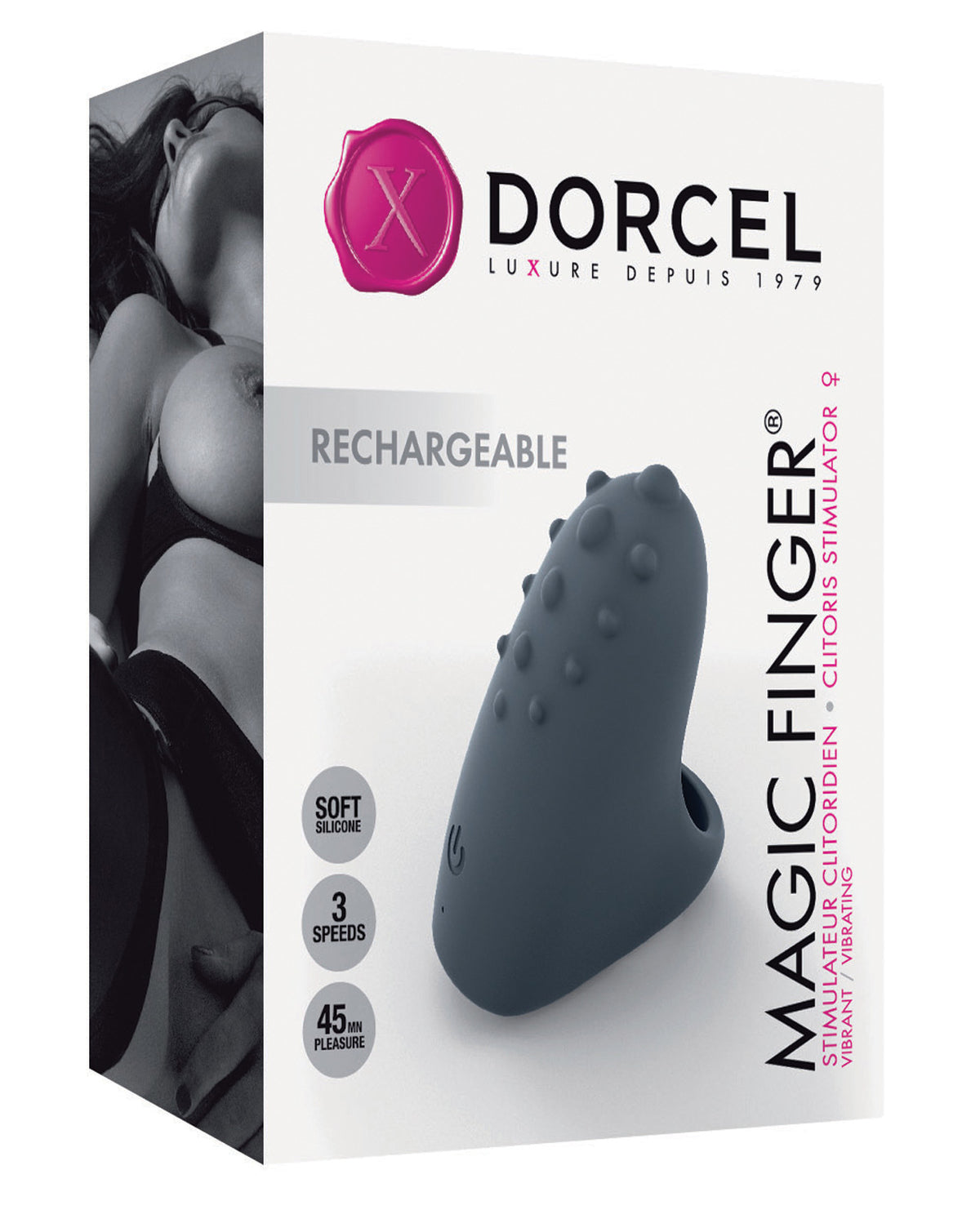 The Soft Hum Dorcel Rechargeable Magic Finger - Black